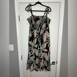 Torrid Maxi Rayon Tiered Dress, 2X , Multi Black